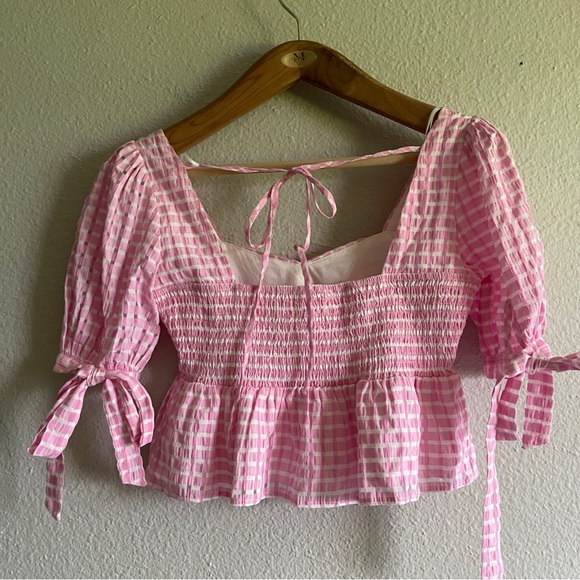 Altar’d State pink puff sleeve blouse - Picture 7 of 9